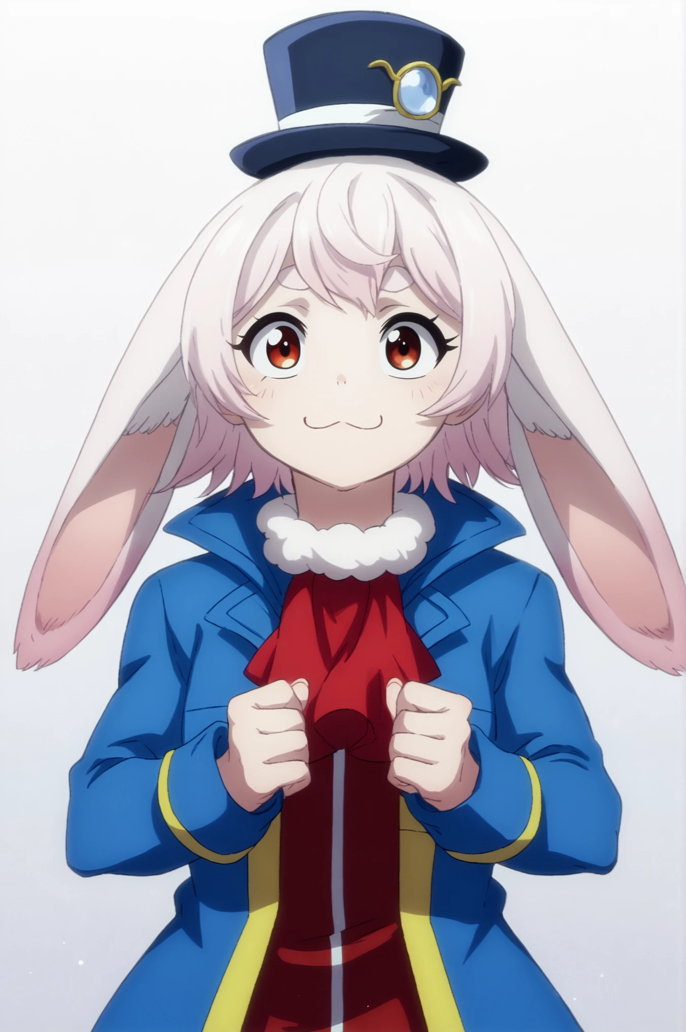 <lora:Emul:0.8> rating_all, score_10, score_8_up, score_7_up, Emul, rabbit, top hat, upper body, white background, <lora:sdxl_lightning_4step_lora:1>,