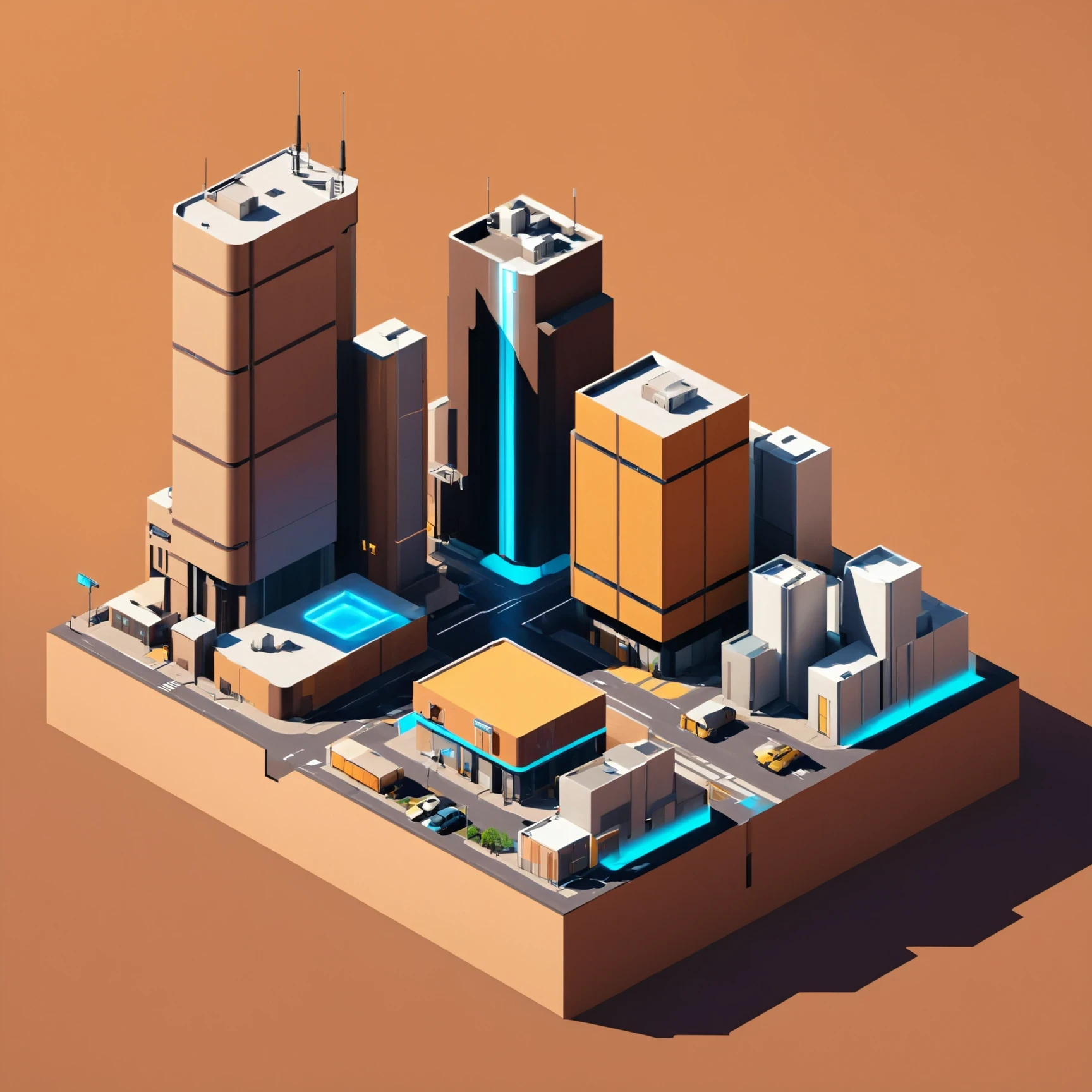isty05 style. isometric <lora:isometric_isty05_style:1>
real life
Dystopian future city and cyberpunk theme, Brown background,
detailed, professional, slick, 3d, unreal engine, render, ray tracing,
high quality, masterpiece, highres,