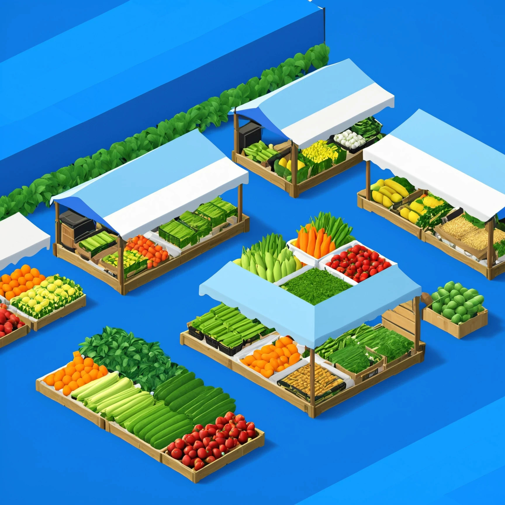 isty04 style. isometric <lora:isometric_isty04_style:1>
realistic
Local farmer's market and fresh produce, Indigo background,
detailed, professional,  slick, 3d, unreal engine, render, ray tracing,
high quality, masterpiece, highres,