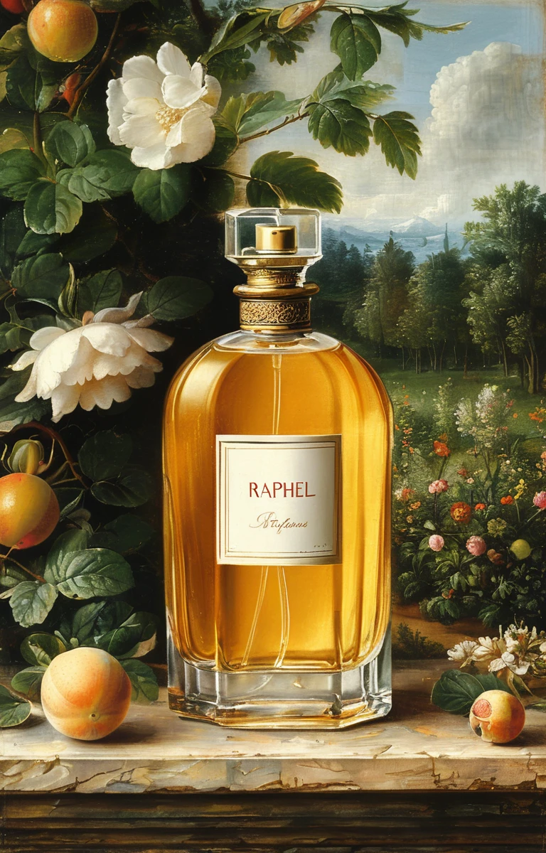 masterpiece,best quality,<lora:tbh196-sdxl:0.9>,illustration,style of Raphael
 A bottle of perfume in garden