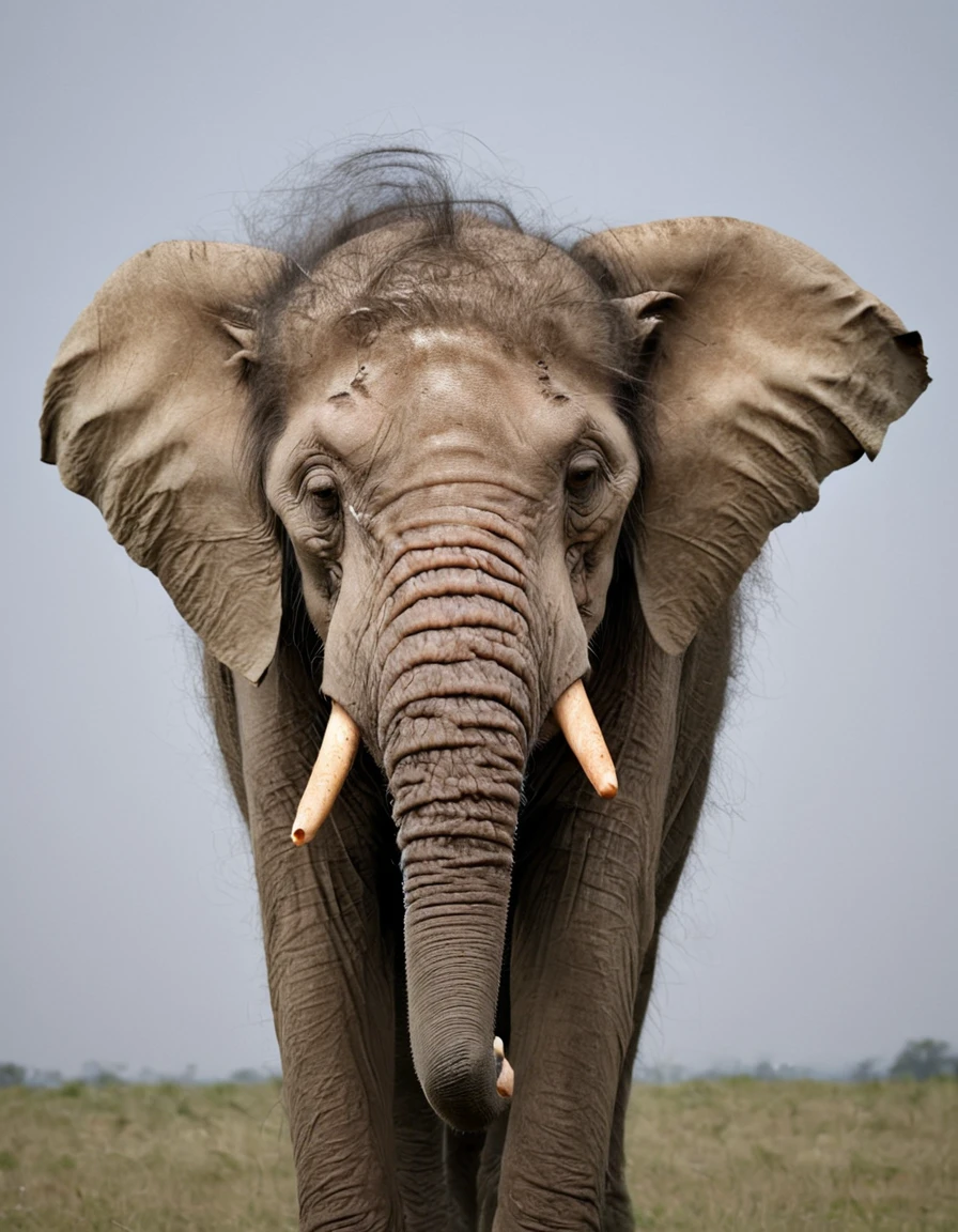 uglylora, 1elephant, solo, portrait, ugly