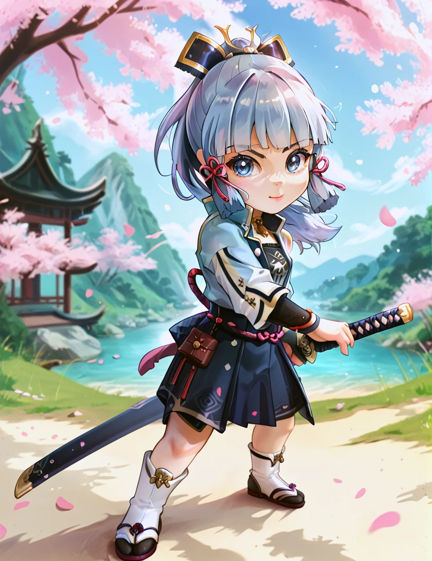 score_9, score_8_up, score_7_up, (((chibi,disney,parody))),
battoujutsu sword stance,
kamisato ayaka,
solo,looking at viewer,(cute),
(scenery, east asian background),cherry blossoms,
<lora:battoujutsu_sword_stance:1>