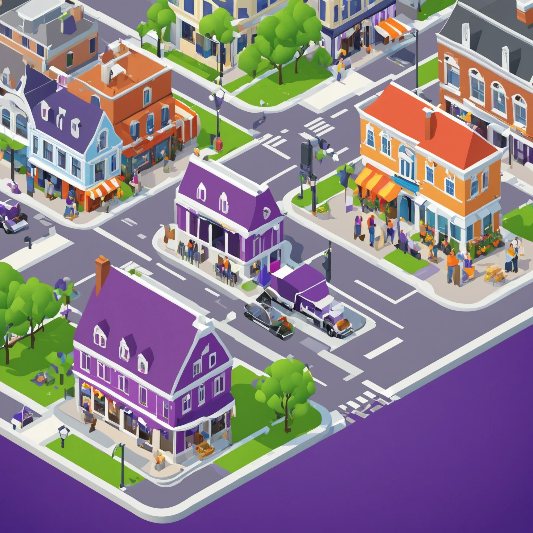 isty04 style. isometric <lora:isometric_isty04_style:1>
illustration
Small town main street and parade, Purple background,
detailed, professional,  slick, 3d, unreal engine, render, ray tracing,
high quality, masterpiece, highres,