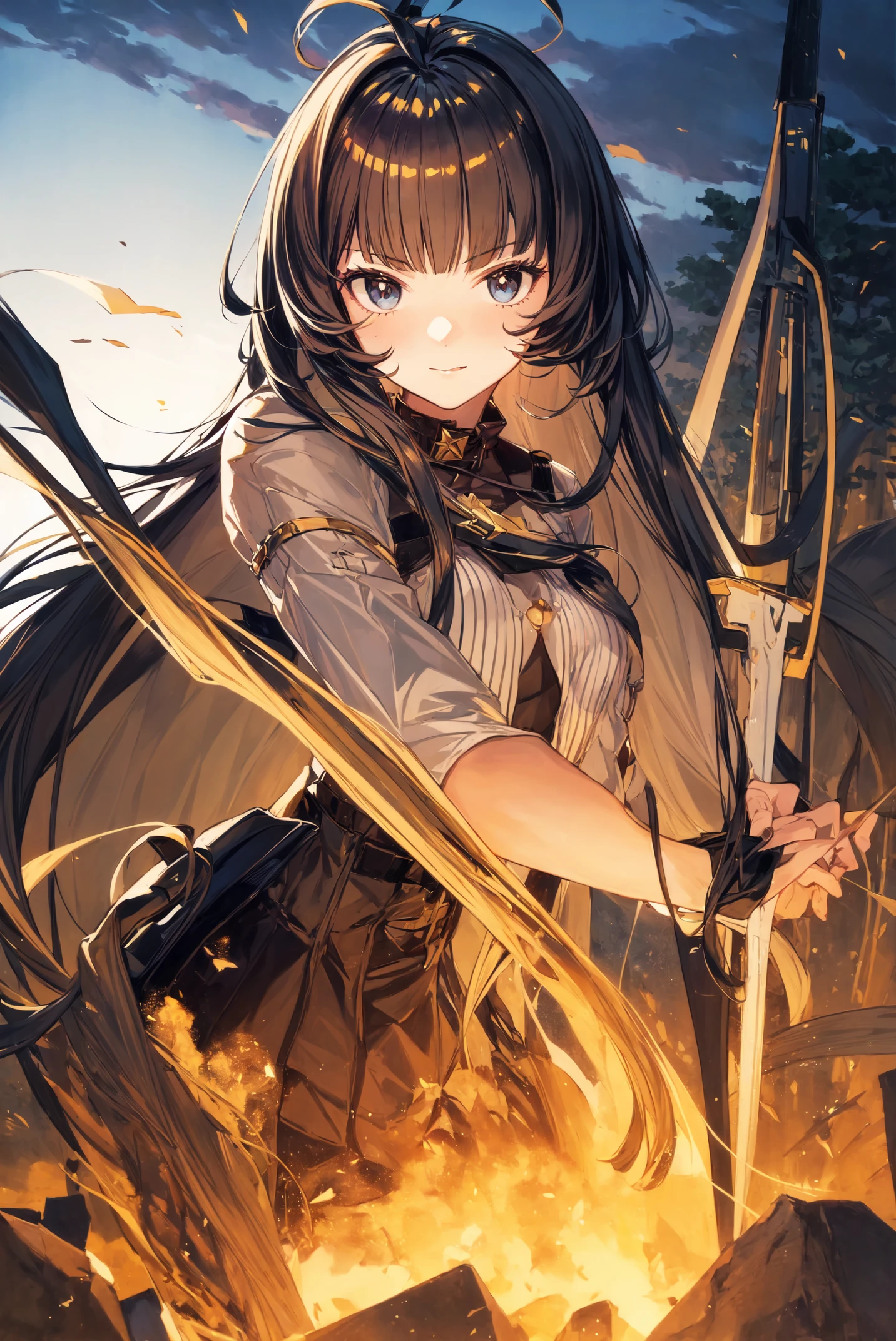 1girl,solo,masterpiece,best quality,high quality,absurdres,looking at viewer,<lora:add_detail:0.6>,<lora:virtuosa_v1.5:0.7>,