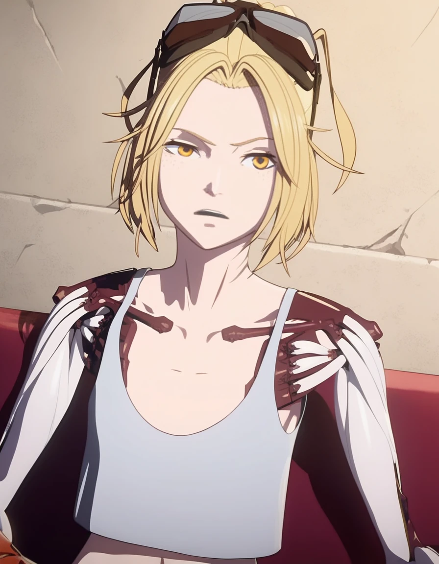 anime image of a man with blonde hair and a tie, rin, today's featured anime still, anime still, screenshot from the anime film, still from anime, in the anime film, ( ( ( rudeus greyhat ) ) ), anime still image, mushoku tensei, anime film still, animation still, animesque, last exile anime