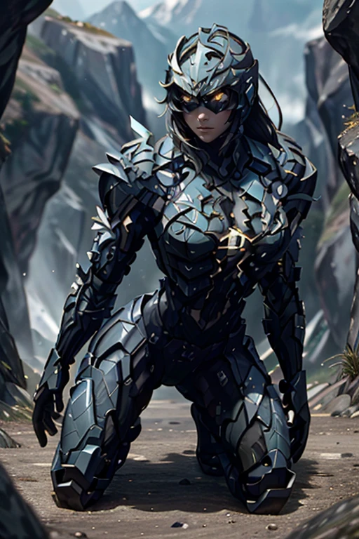 <lora:HXarmour_074:0.9>,mountain,Kneeling,, hxarmour,1girl,(light blue armour:1.3),, ultra-detailed,extremely delicate and beautiful,(by exquisite colors block),masterpiece,best quality,unreal engine 5 rendering,movie light,movie lens,movie special effects,detailed details,HDR,UHD,8K,CG wallpaper,