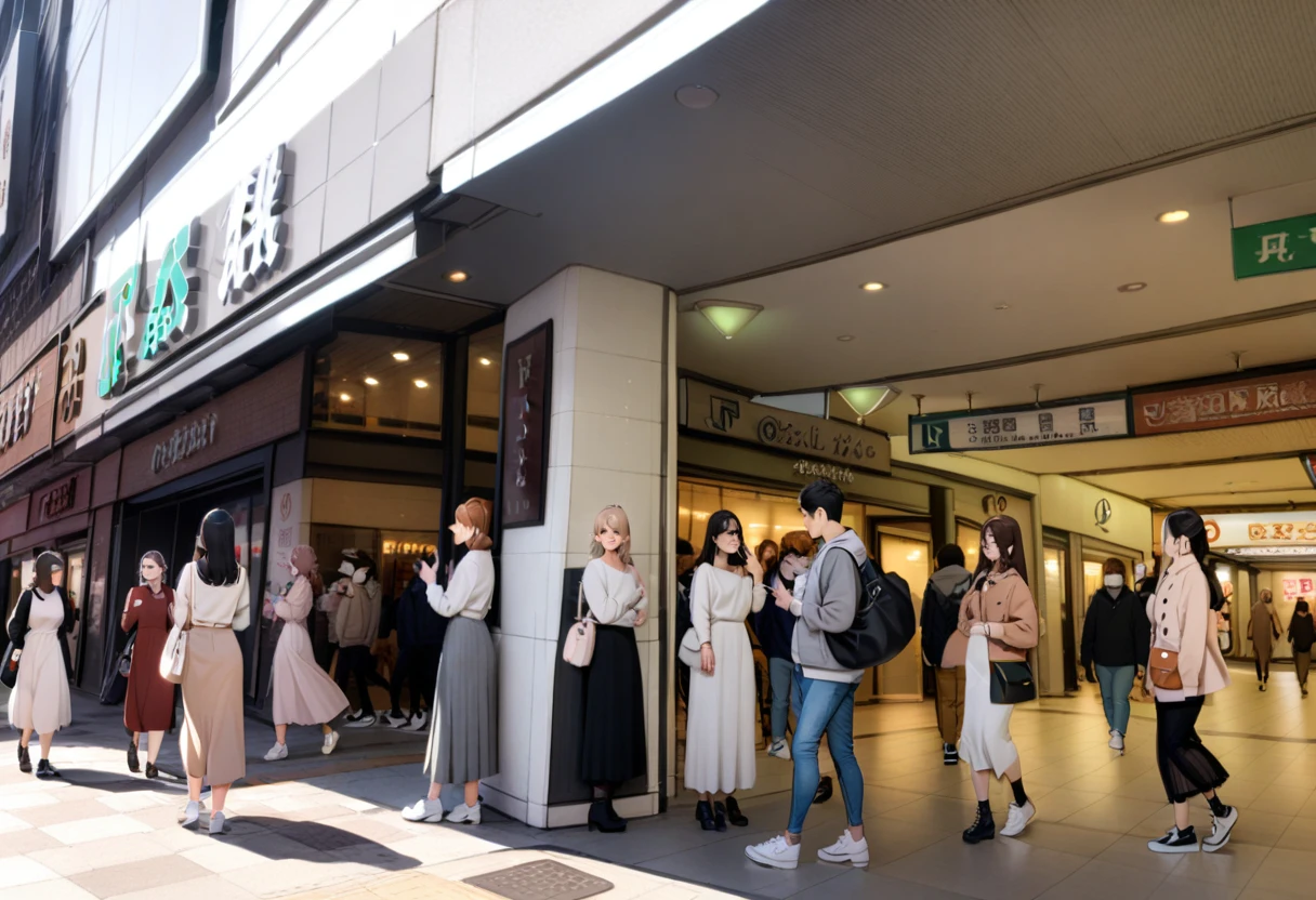 masterpiece, best quality, very aesthetic, absurdres,
ikebukuro_higashiguchi, storefront, multiple girls, multiple boys, bag, real world location, 6+girls, brown hair, long hair, sneakers, skirt, pants, shirt, denim, shoes, handbag, phone, black hair, short hair, walking, long skirt, 6+boys, jeans, dress, white footwear, hoodie, outdoors
 <lora:ikebukuro_higashiguchi_SDXL_V1:1>