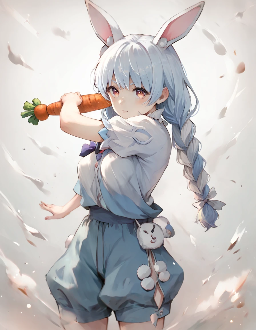 score_9, score_8_up, score_7_up,
incoming vertical giant oversized carrot attack,
1girl,solo,long hair,breasts,looking at viewer,usada pekora
<lora:incoming_attack:0.9>