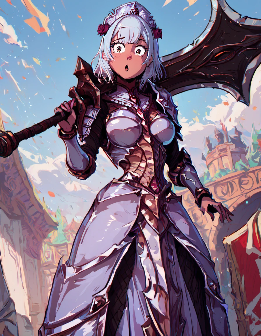 score_9, score_8_up, score_7_up,
source_anime,
(noelle),holding sword-over-shoulder,weapon over shoulder,shiny oversized greatsword,
armor,
surprised,
solo,looking at viewer,
disney style,digital media,
fantasy background,
<lora:sword_over_shoulder:1>