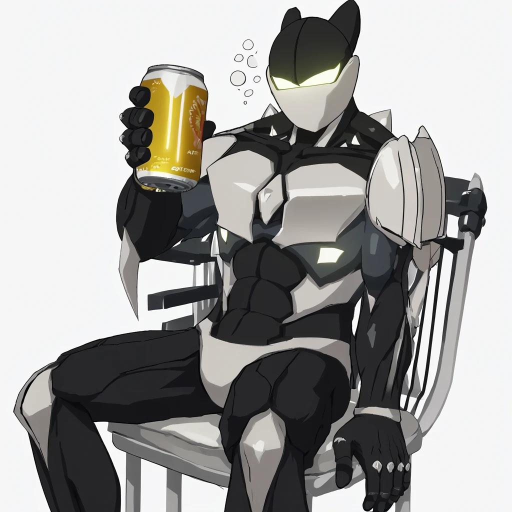 score_9, score_8_up, score_7_up
BREAK
source_anime, BC-1 robot, <lora:BC1-000004:1>, sitting on a large white plastic chair, legs out in front, sitting idly, childlike, sitting playfully, holding up a can of beer in 1 hand, stoned, drunk, <lora:Anime_Screencap:1>, screencap, blank simple background, white background