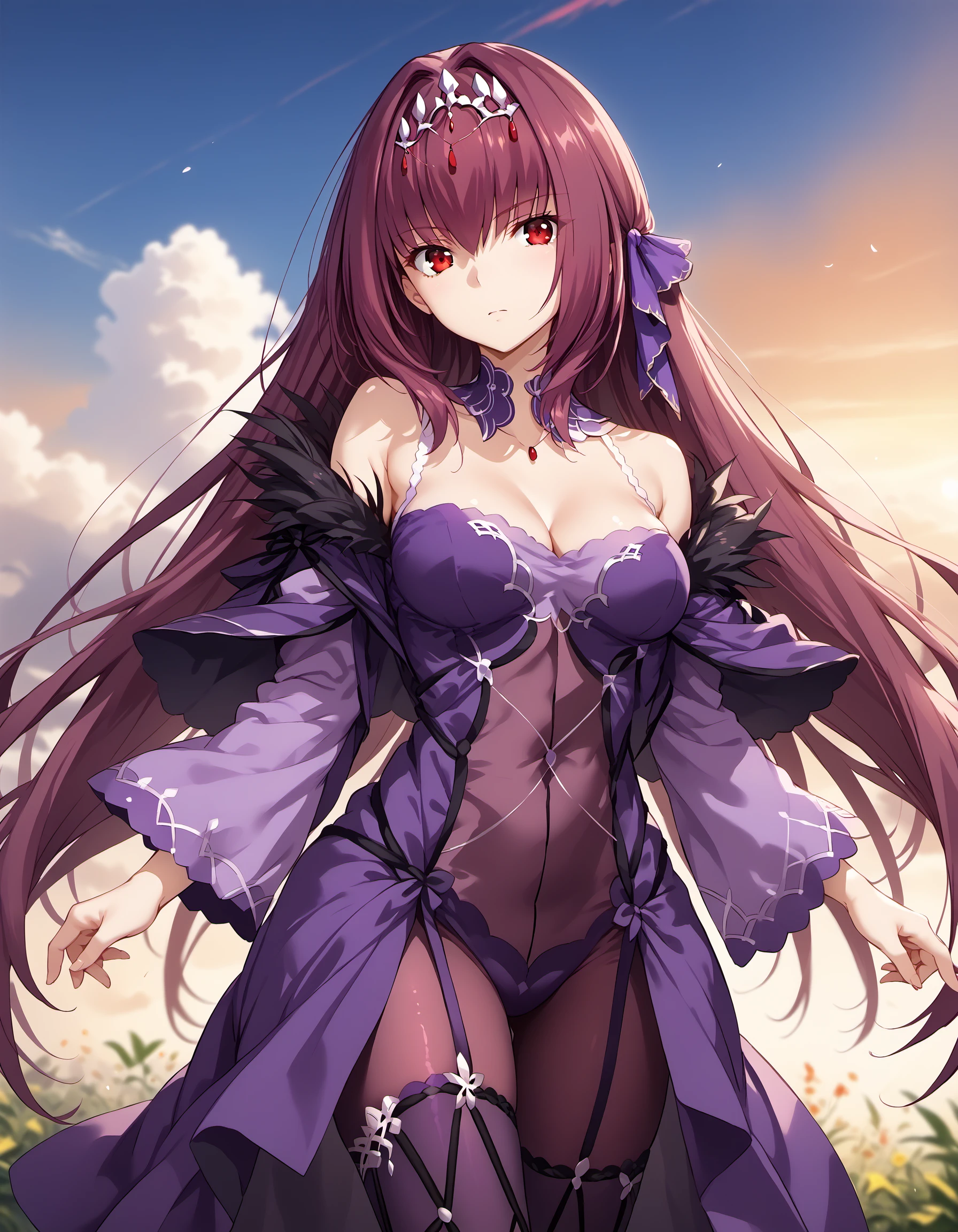 ((best quality)), ((estilo anime)), (circunstanciado), fate, scathach,
fate scathach, roupa bunny,