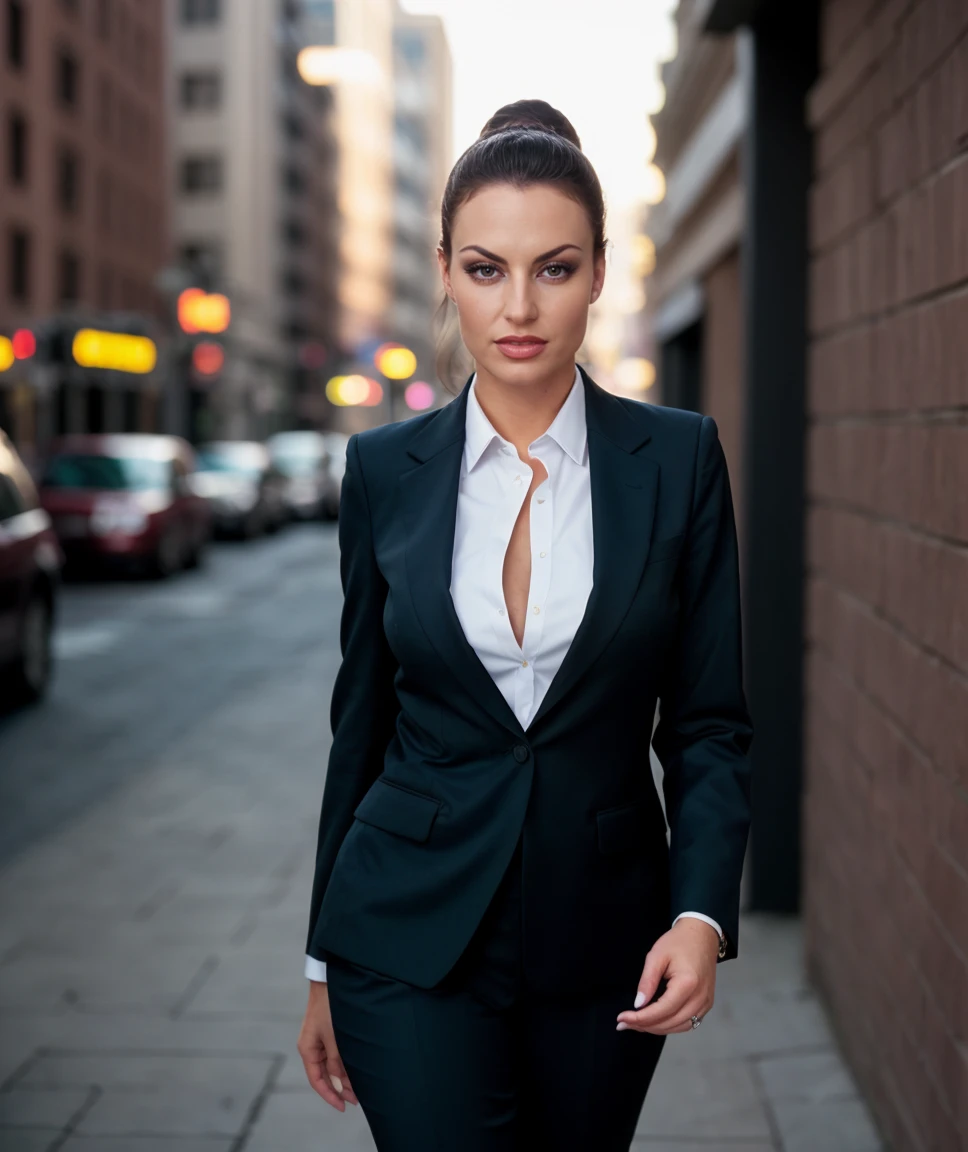 cinematic photo , realistic, ,photorealism <lora:quiron_LauraAngel_v3355_Lora:0.77> Laura Angel woman, . 35mm photograph, film, bokeh, professional, 4k, highly detailed dressed in business casual. Semi-formal, tailored, smart, professional