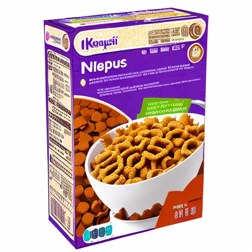 cereal box, food, food focus, english text, no humans, purple, simple background <lora:Cereal_Box:1>