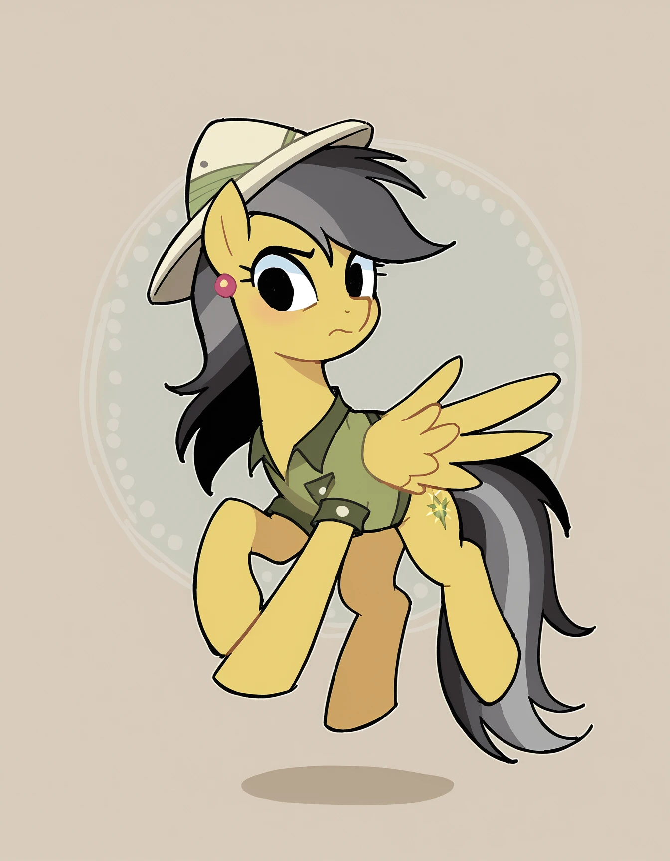 zPDXL, score_9, score_8_up, score_7_up, source_anime, flat color,
1girl, solo, <lora:StickySweet_v3:1> stkyswt, sketch, black eyes, mlp, pony , daring do \(mlp\), (indian princess) wearing Patiala suit in vibrant magenta, embellished with gotta patti work and tassels, paired with a matching dupatta draped gracefully, accessorized with a statement maang tikka, chandelier earrings, and bangles, ornate maang tikka with dangling pearls,