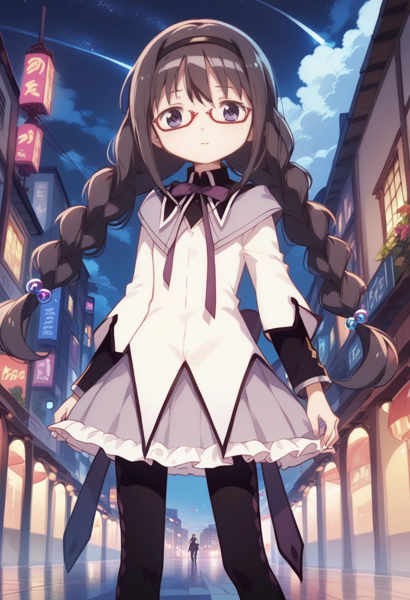 Akemi Homura with glasses (Puella Magi Madoka Magica) [pony