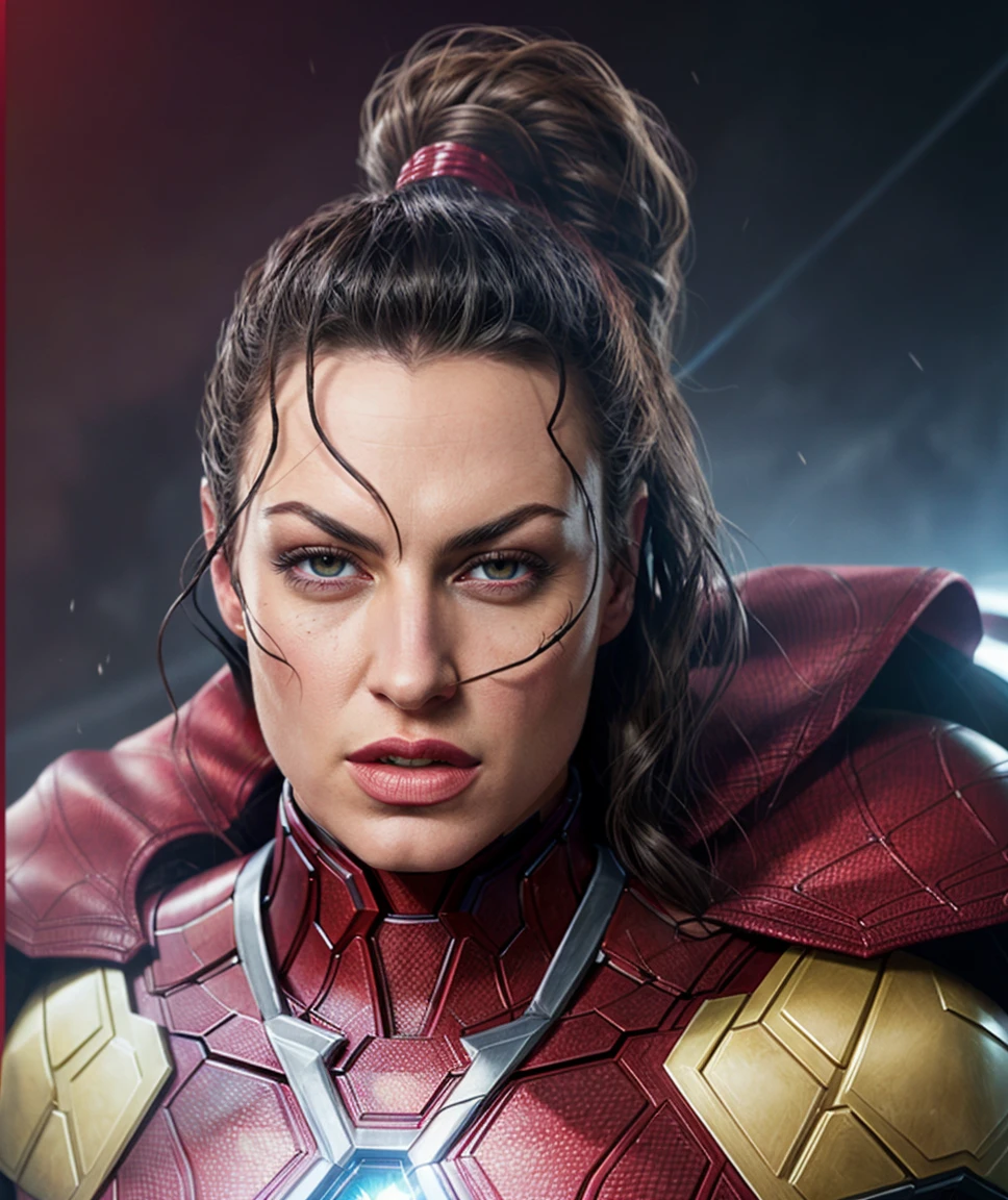 Marvel Cinematic Universe , realistic, ,photorealism <lora:quiron_LauraAngel_v3355_Lora:0.77> Laura Angel woman, . Superheroes, epic battles, colorful, highly detailed