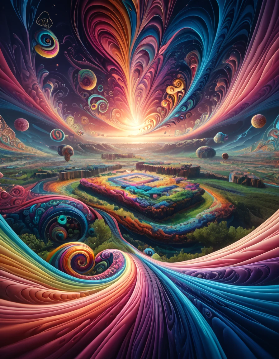 Masterpiece score_9, score_8_up, score_7_up, psychedelicv2lora, trippy, colorful, biblically accurate angel, scenery, landscape . Exquisite detail, flawless composition, high-resolution, stunning quality