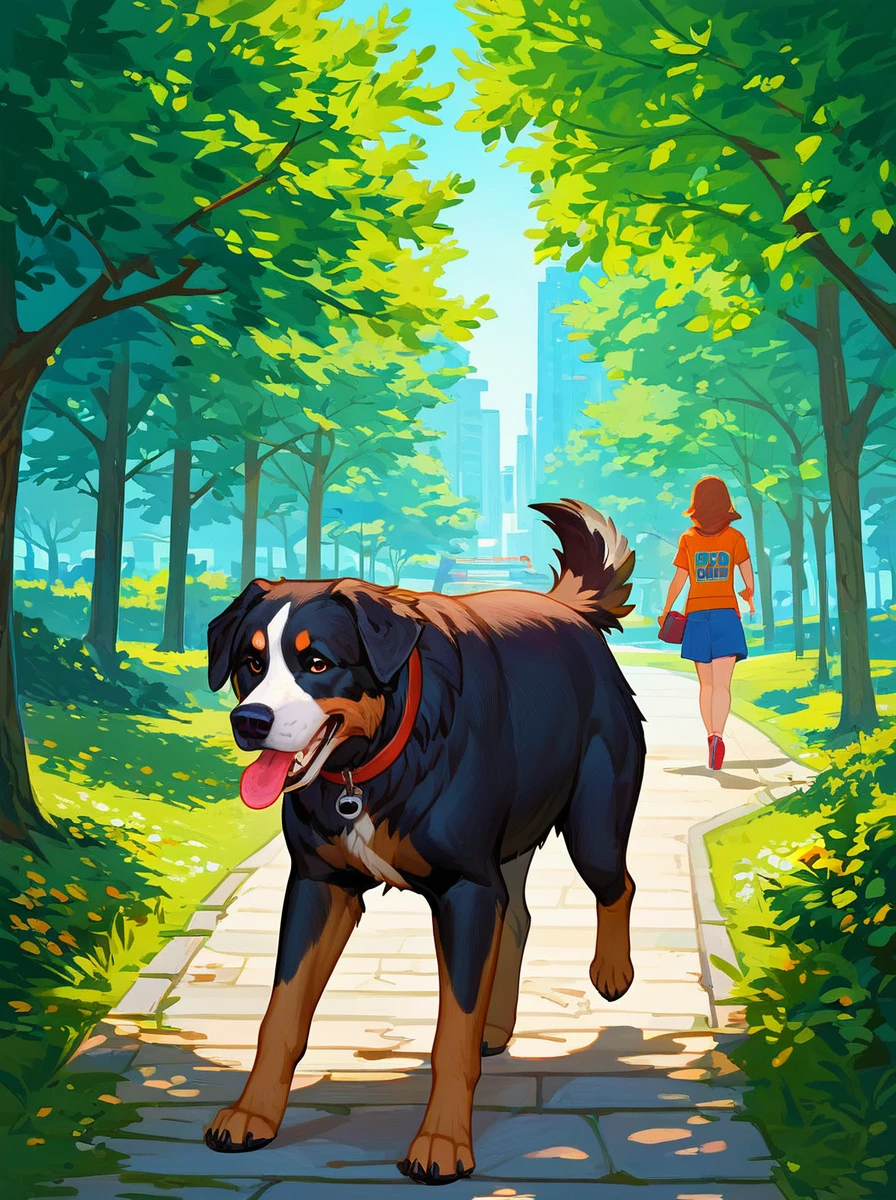 score_9, score_8_up, score_7_up, PDXL,  <lora:Bernese_0010:1>, ((animal, dog)), bernese mountain dog, 
running in the park, bone in mouth