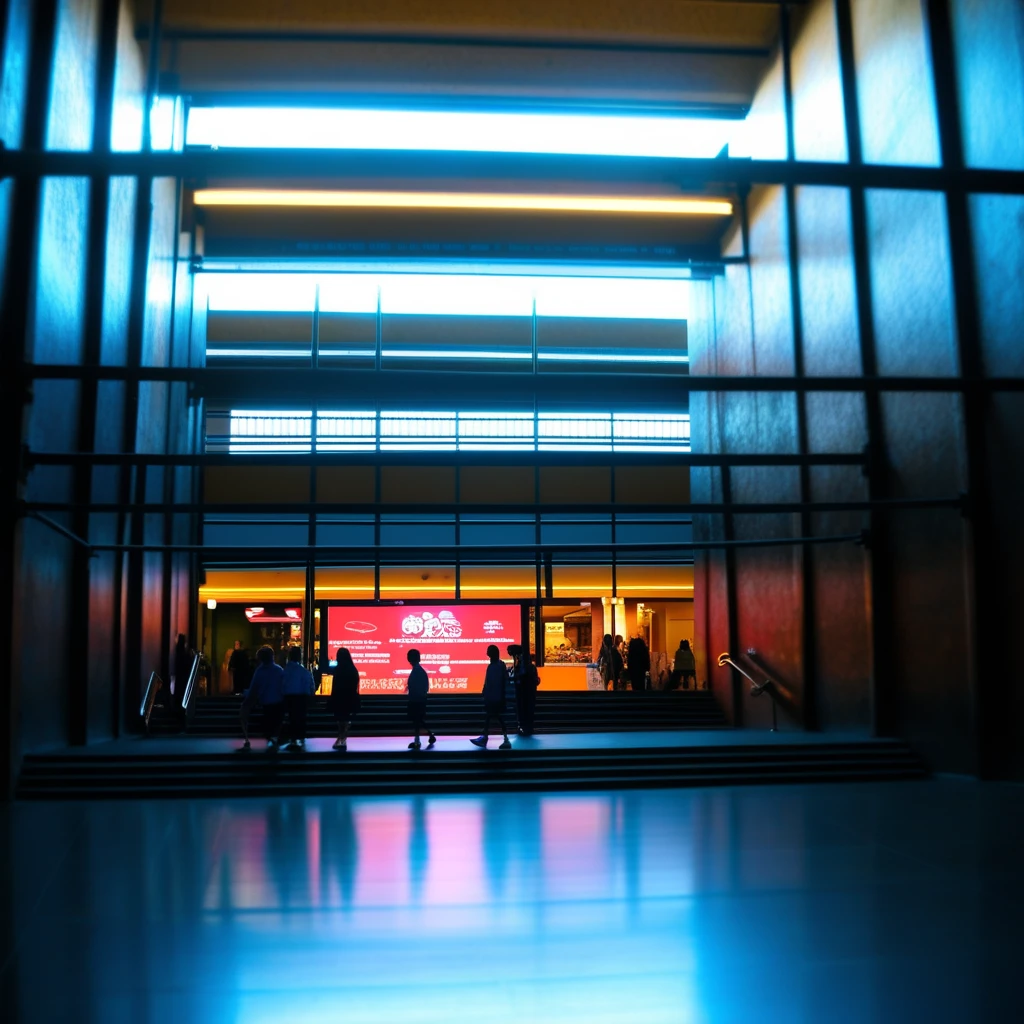 shoppers inside an indoor mall