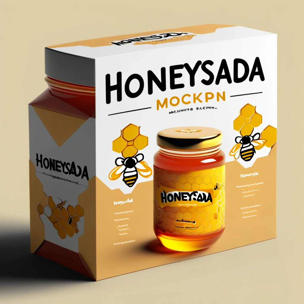 Honeysada mockup looking design