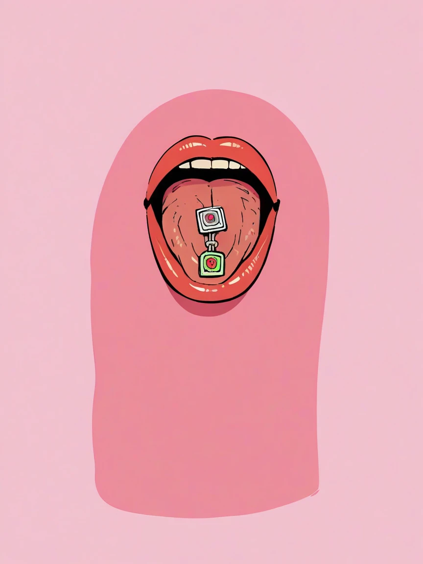 score_9, score_8_up, score_7_up, score_6_up, <lora:34tp4p3rXLP:0.9> 34tp4p3r, open mouth, tongue out, source_cartoon, flat color, small stamp, solo, 1girl long hair,