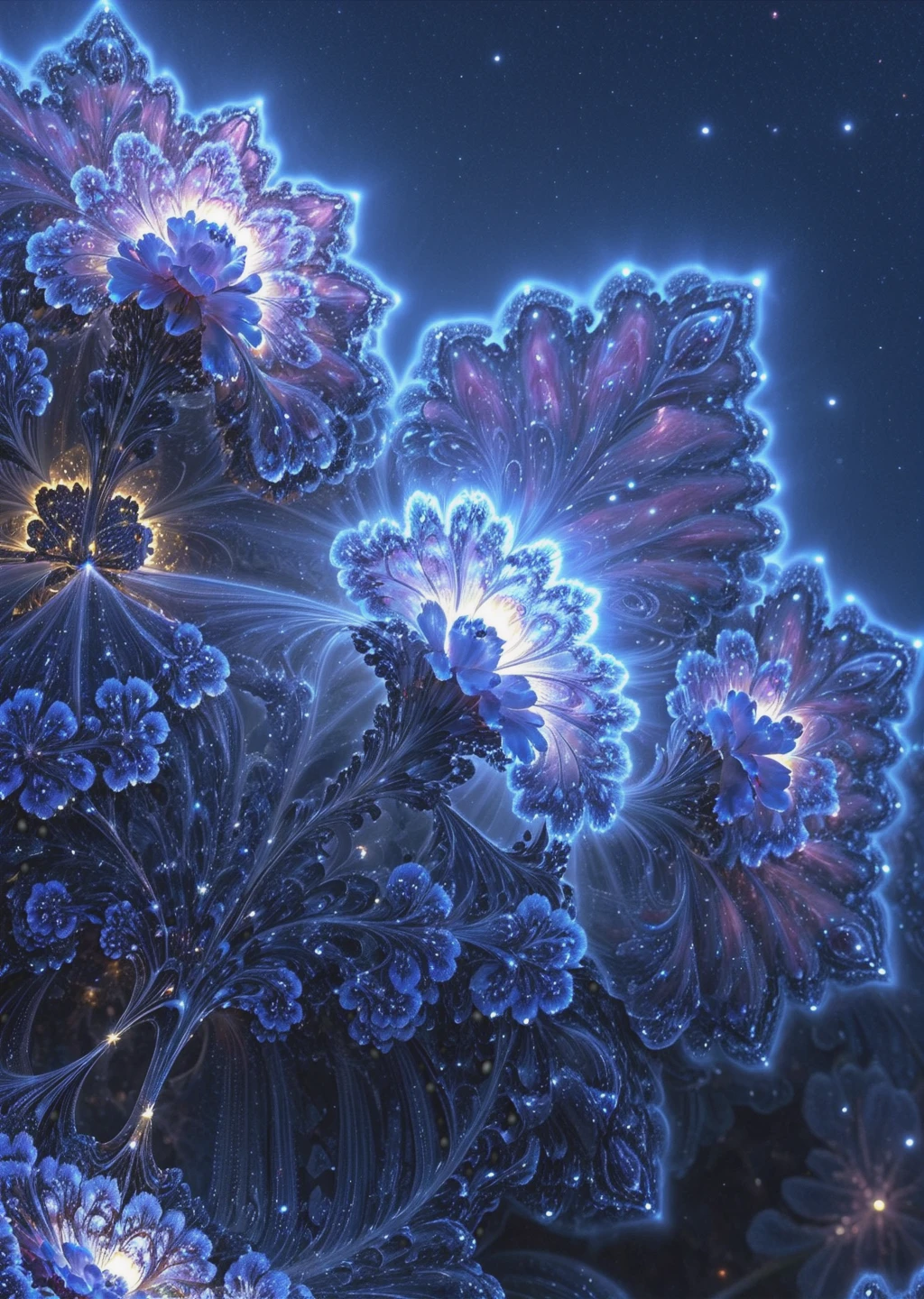 closeup zoom,(macro:1.3) photo,(mandelbulb fractal:1.8) sparkling magical fantasy opalescent peonia,condensation,effervescent,detailed,intricate,key light,backlight,fill light,three-point lighting, moonbow,<lora:mandelbulb0XL:0.8>