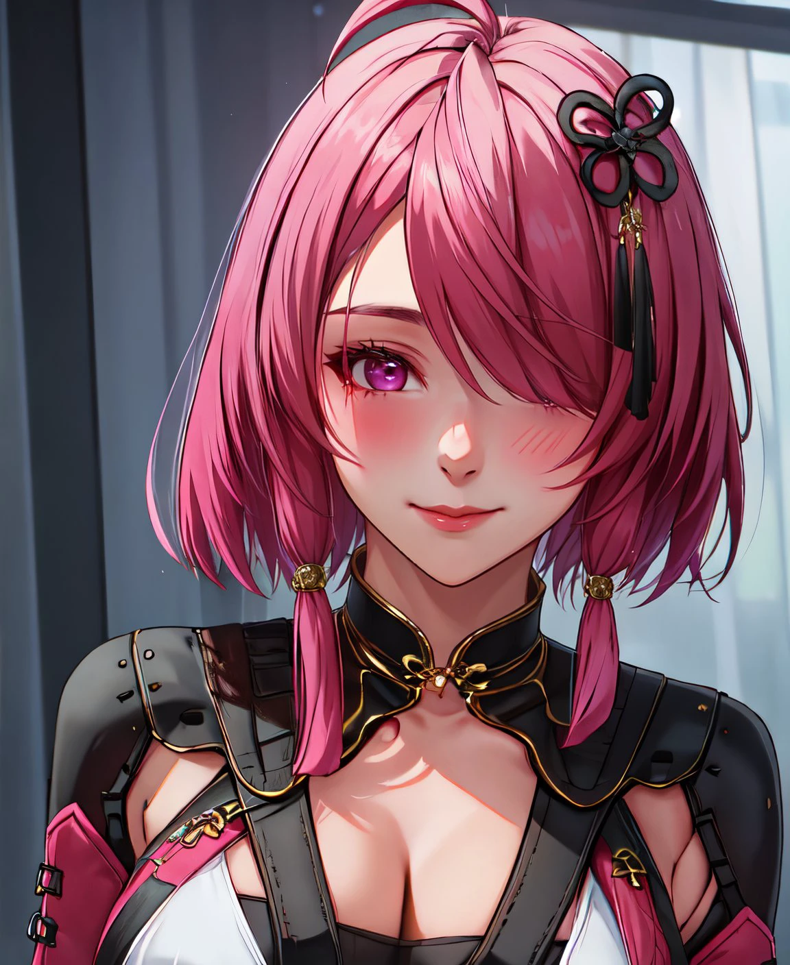 1 girl, <lora:taoqi:1>, taoqi,  pink hair, volumetric light, detailed face, <lora:enhancerV3-sd1-5:0.5>.