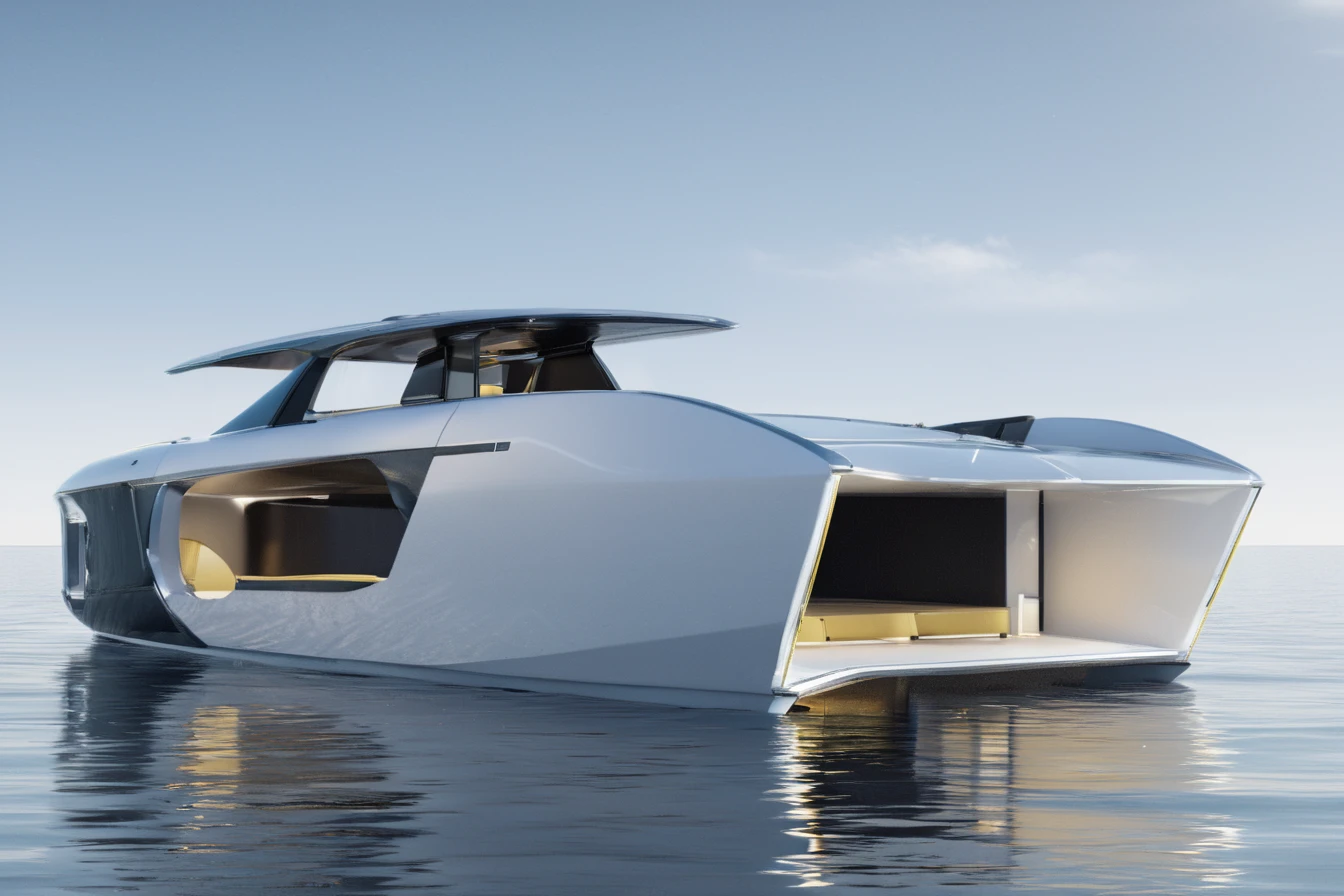 (best quality, masterpiece :1.2),polestar design style,concept luxury boat,ocean background,future,2D rendering,finely detailed,4k,studio lighting,octane render,product design,<lora:mars666777_Polestar_design_style_v2.0:1>,