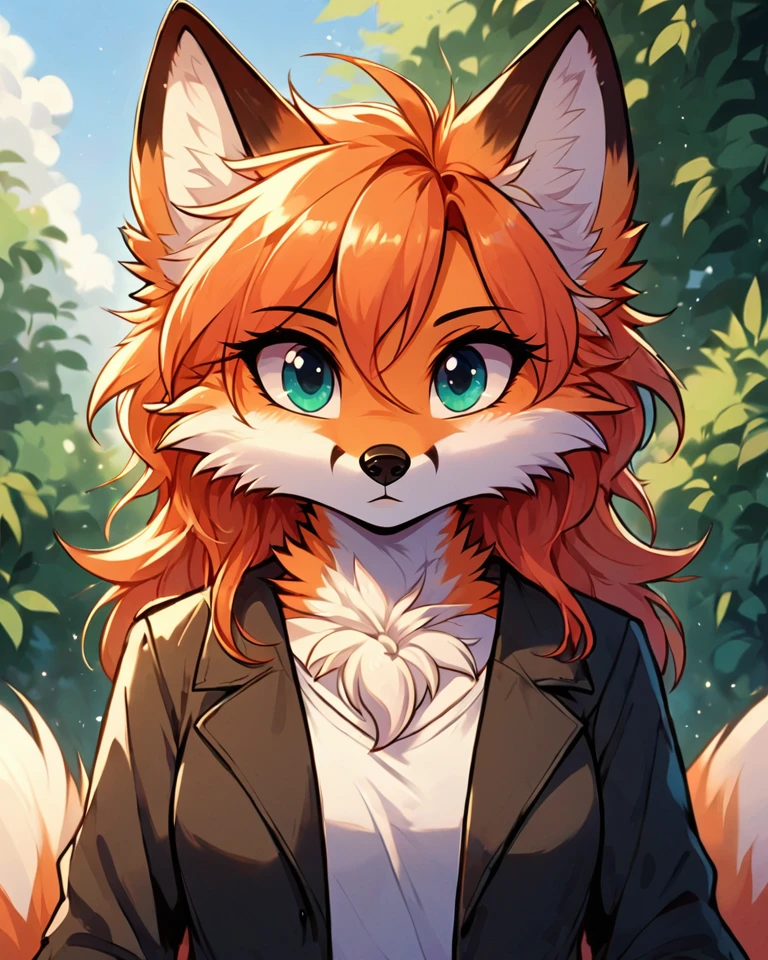 score 9, score 8 up, 1girl, masterpiece, <lora:MegaFluffyPonyV2:1> megafluffypony, fluffy, furry, fox, medium shot, outdoors, clothes