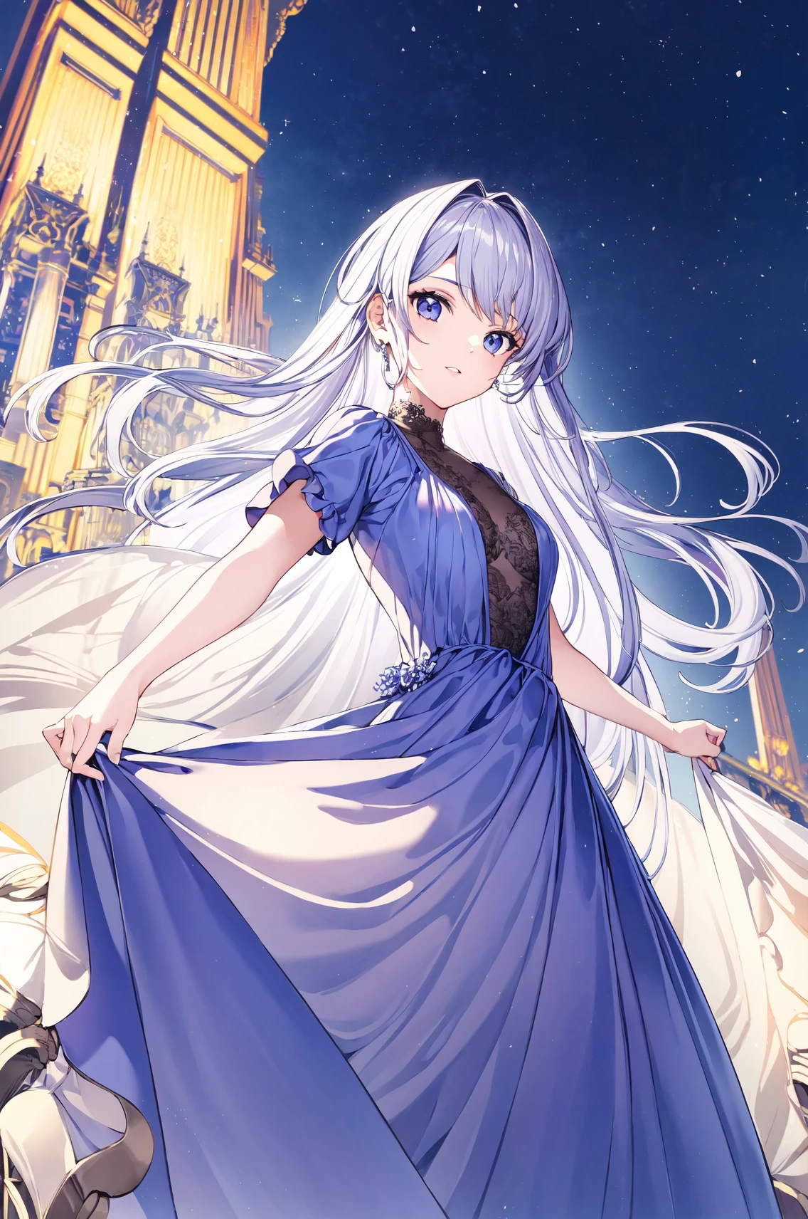 masterpiece,high quality,absurdres,highres,1girl,solo,<lora:nardack:0.8>,nardack,<lora:add_detail:0.4>,long hair,dress,