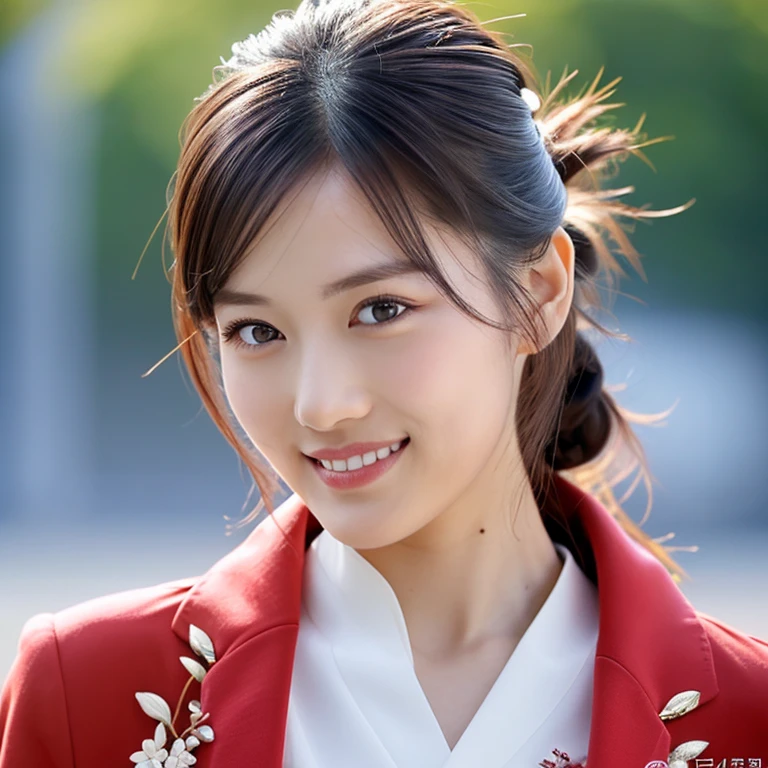 (RAW photo,best quality, realistic,photo-realistic:1.2), extremely detailed,8k wallpaper, Amazing,ultra-detailed,highres, 1girl, solo, long hair, smile, simple background, black hair, white background, dress, hair bun, black eyes, lips, hand on hip, double bun, chinese clothes, china dress, realistic, bun cover, kooo123 <lora:Mityuki_001:0.75>