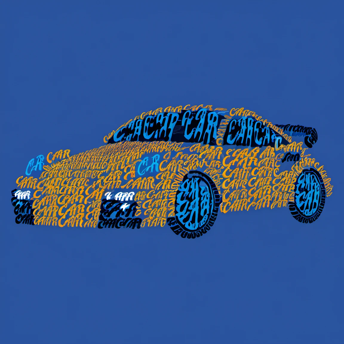 typography_art,car, simple background,car english text,blue background,blue theme,text focus<lora:Typography_art:1>
