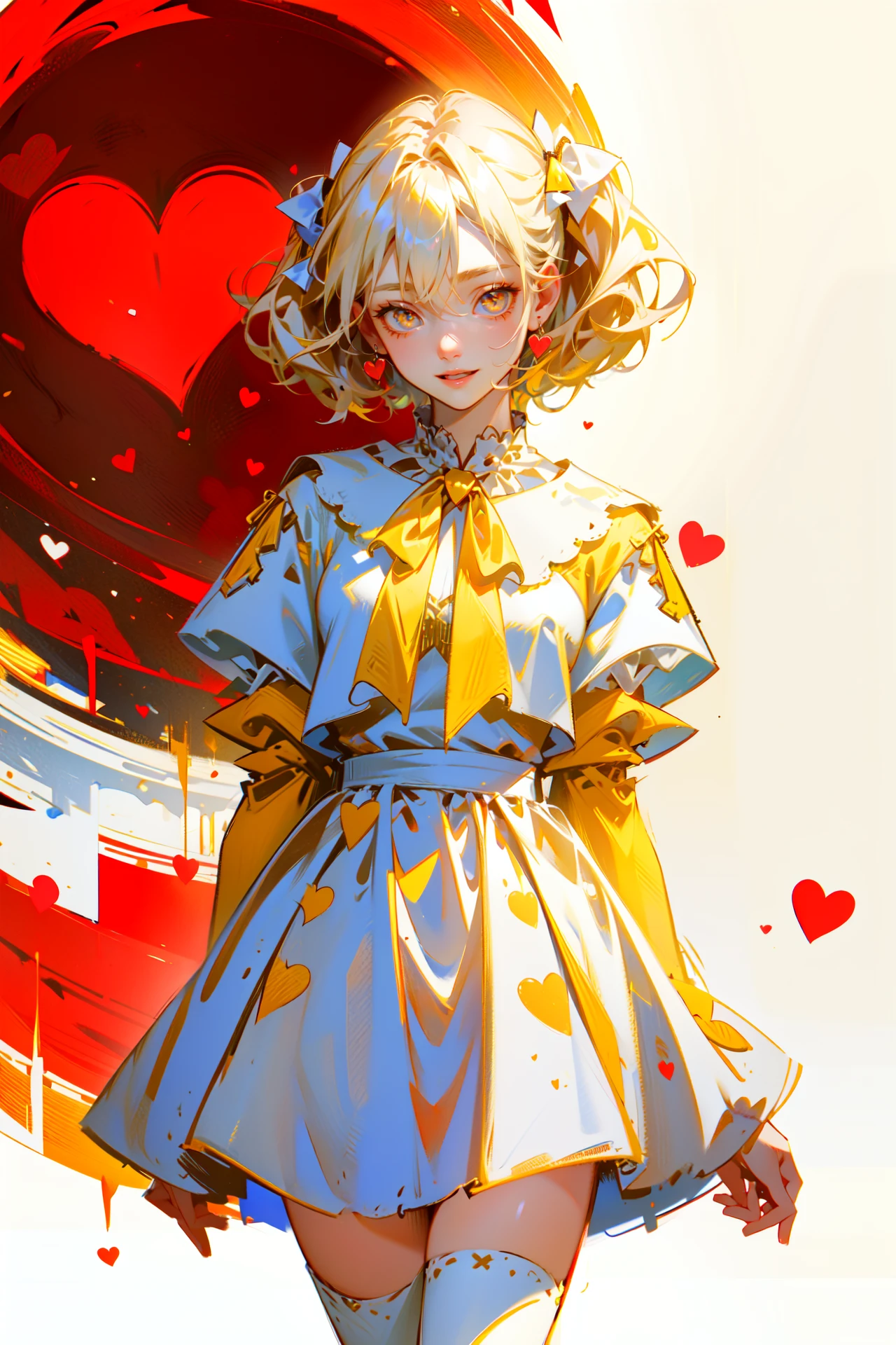 ((best quality, masterpiece, absurdres, super-resolution)) 1girl, red hearts, cowboy shot, white, yellow ,<lora:PRIMARY-CORE_v1.0:1>