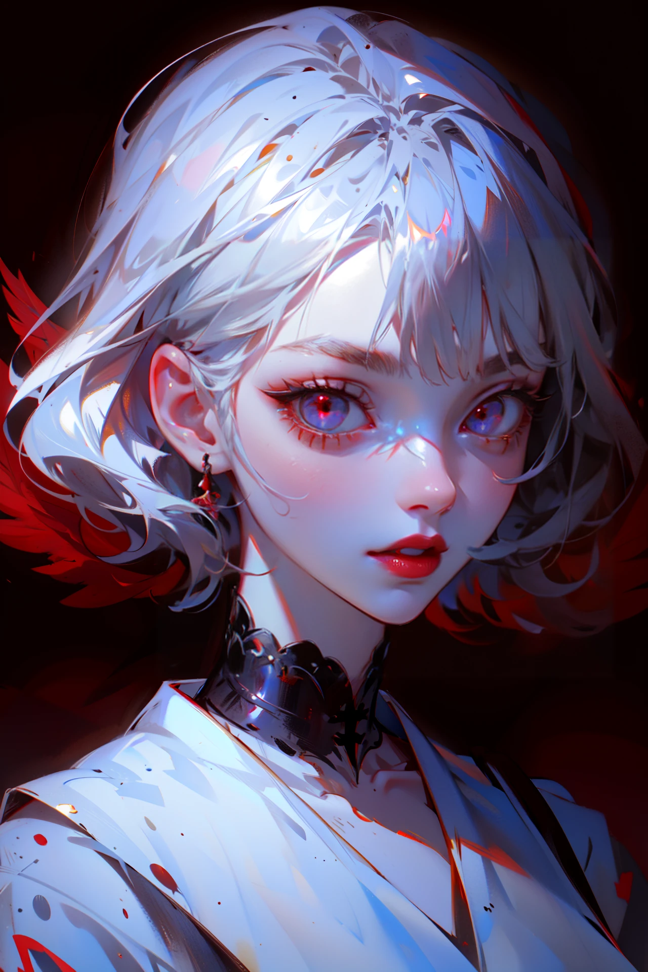((best quality, masterpiece, absurdres, super-resolution)) 1girl, winged eye liner, portrait, red lips, black, white, ,<lora:PRIMARY-CORE_v1.0:1>