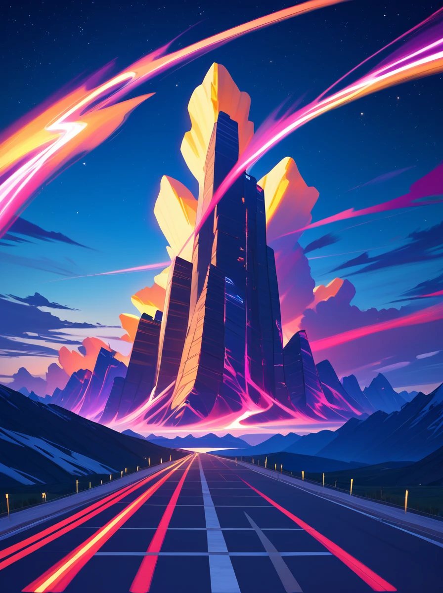 score_9, score_8_up, score_7_up, PDXL, <lora:nightkaodiilandscapemix:1>, (((no-vae))),
A never ending spiral road beautiful landscape, night, stars in the sky, matte painting, digital art, trending on artstation, 4k, hyperrealistic, focused, extreme details, unreal engine 5, cinematic, masterpiece, Futurism art style, dynamic composition, bold geometric forms, vibrant colors, captures the spirit of technological advancement and modernity, landscape photography, vast vistas, natural beauty, dynamic compositions, captivating scenery, immersive, serene atmospheric lighting, excellent composition, Captured by the Sony A7IV with a 20mm G Master lens at F1.5,