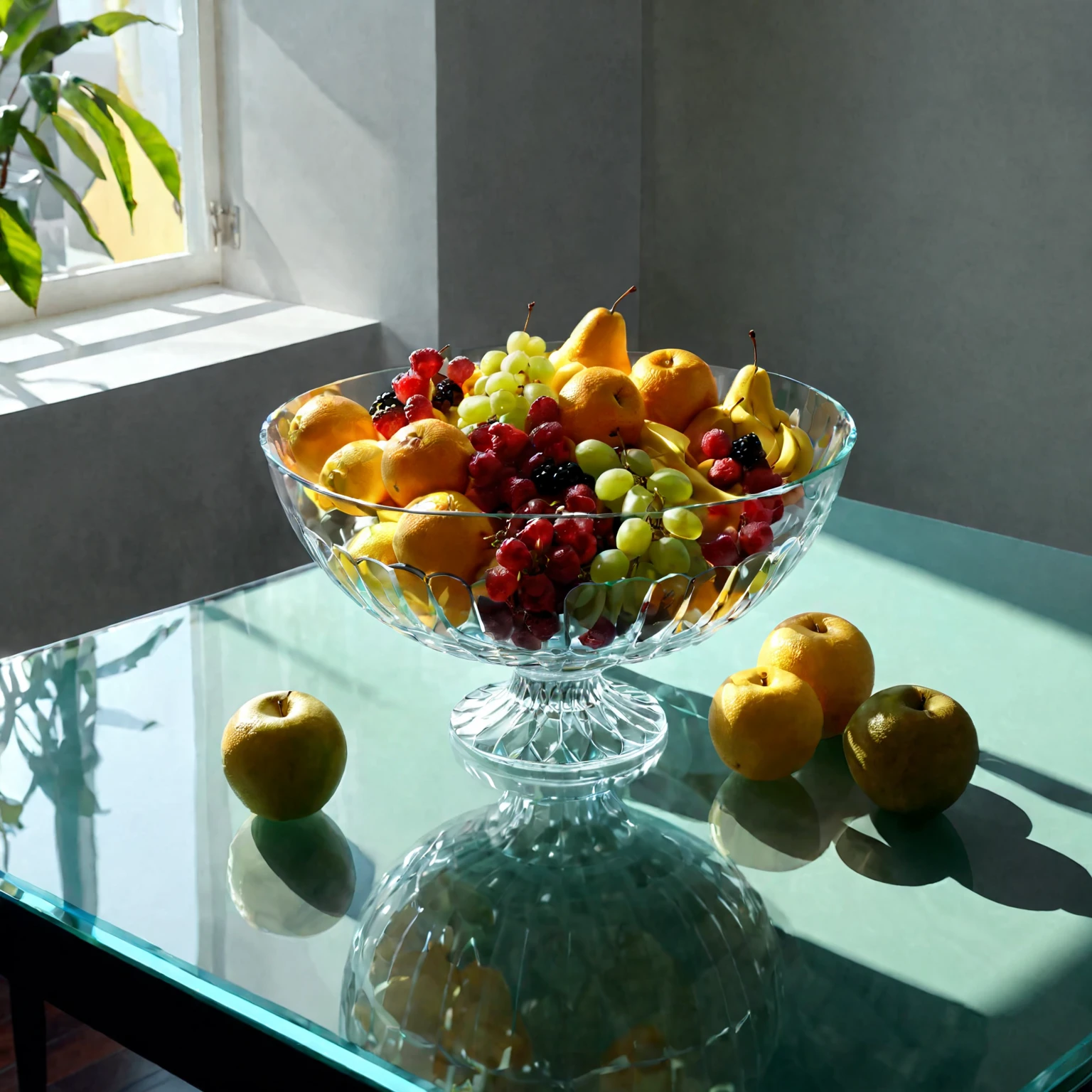 A bowl of fruit on a glass table
(masterpiece:1.2), (best quality:1.2), ultra-detailed, best shadow, detailed background, high contrast, (best illumination, an extremely delicate and beautiful), ((cinematic light)), intricate details, 8k, very aesthetic, photorealistic,
