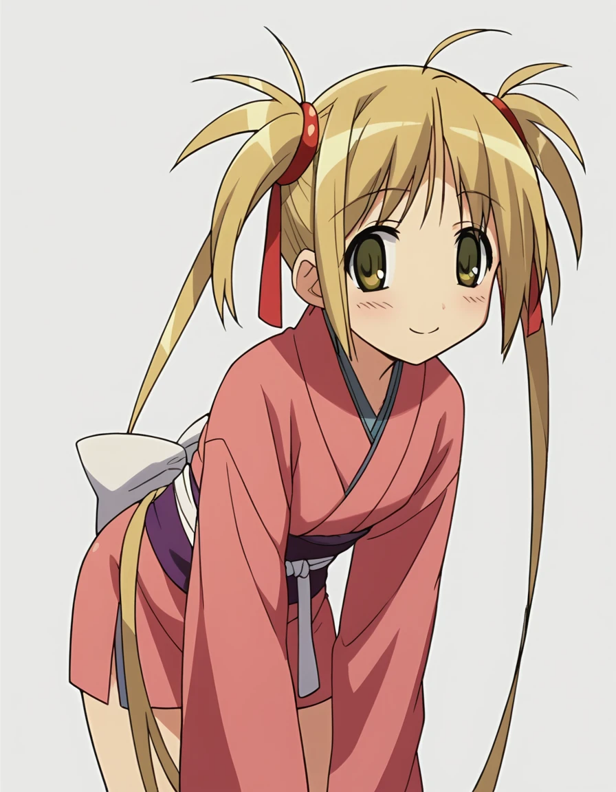 zPDXL, score_9, score_8_up, score_7_up, source_anime,
1girl, solo, smile, (bent over), mitsuki, little girl, flat chest, twintails, yellow eyes, blonde hair , geisha wearing a stunning susohiki kimono with trailing hem and dramatic sleeves, adorned with motifs of nature and poetry, elaborate black kuroko eyeliner, silk obi sash with intricate embroidery and tassel fringe, wrapped around the waist and tied in a decorative knot, <lora:KoWaGo_v2-1:0.8> himm,