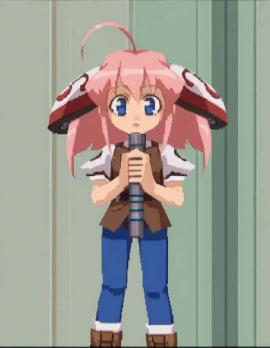 zPDXL, score_9, score_8_up, score_7_up, source_anime,
1girl, solo, <lora:Rizelmine_v2-20:0.8> rizel, ahoge, short hair, hair ornament, hairpods, pink hair, blue eyes, petite, flat chest, jedi wearing a lightweight Jedi tunic,simple cloth belt,lightweight leather boots, utility belt with pouches, holding a lightsaber with white blade, (portrait), <lora:RockLegend_v1:1> rcklgnd