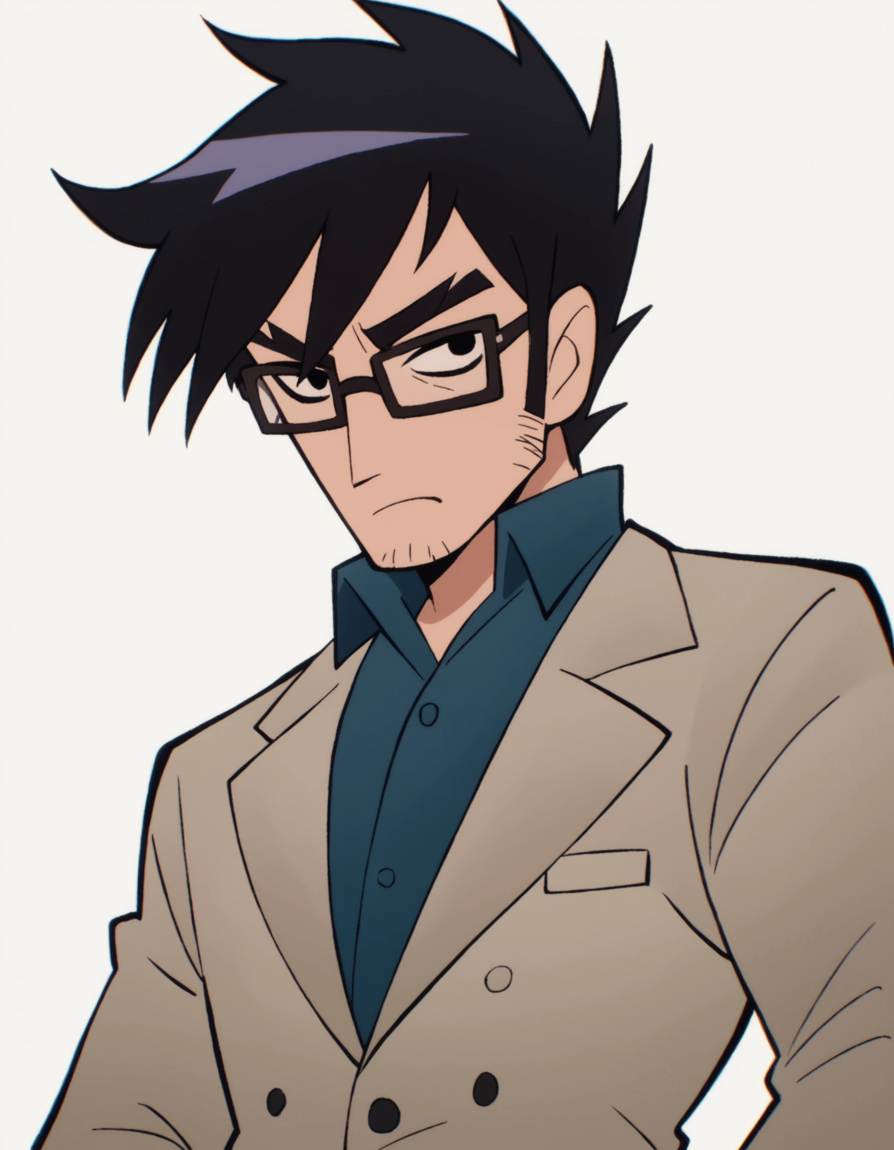 zPDXL, score_9, score_8_up, score_7_up, source_anime,
gideon, short hair, black hair, glasses , <lora:ScottP-v2-3:0.8> scttp