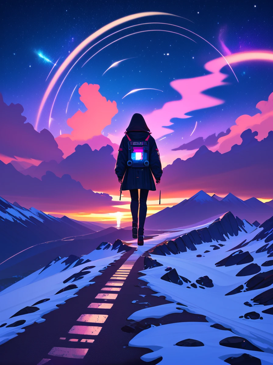 score_9, score_8_up, score_7_up, PDXL, <lora:nightkaodiilandscapemix:1>, (((with-vae))),
A never ending spiral road beautiful landscape, night, stars in the sky, matte painting, digital art, trending on artstation, 4k, hyperrealistic, focused, extreme details, unreal engine 5, cinematic, masterpiece, Futurism art style, dynamic composition, bold geometric forms, vibrant colors, captures the spirit of technological advancement and modernity, landscape photography, vast vistas, natural beauty, dynamic compositions, captivating scenery, immersive, serene atmospheric lighting, excellent composition, Captured by the Sony A7IV with a 20mm G Master lens at F1.5,