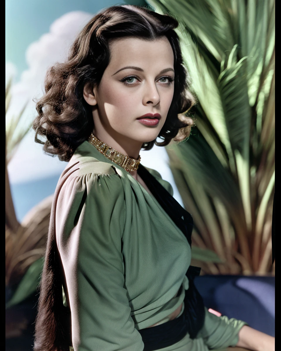 <lora:HedyLamarr:1> Hedy Lamarr get a haircut, properly dressed, 4k, raw, full color, master piece