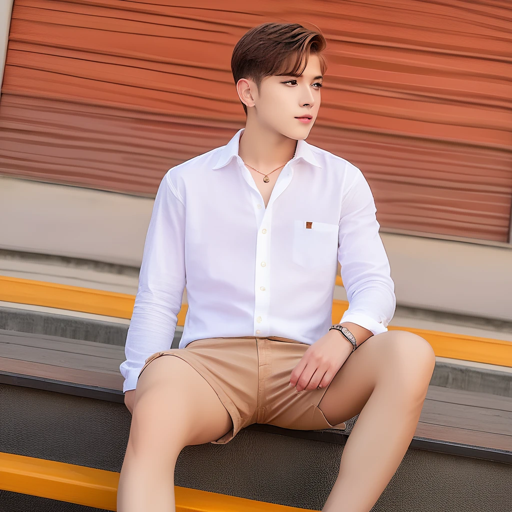<lora:shorts xl-000005:0.8>,
1boy,shorts,white shirt,best quality,highres,masterpiece,outdoors,beautiful face,nice face,