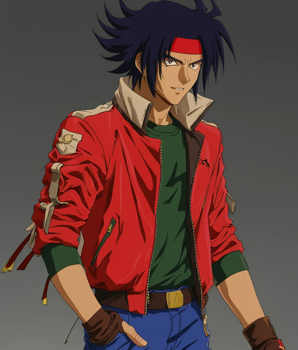 <lora:Domon_Kasshu_from_Mobile_Fighter_G_Gundam:0.9> domon kasshu, anime style, male, wearing jacket,
hd, high resolution, 4k, 8k, masterpiece