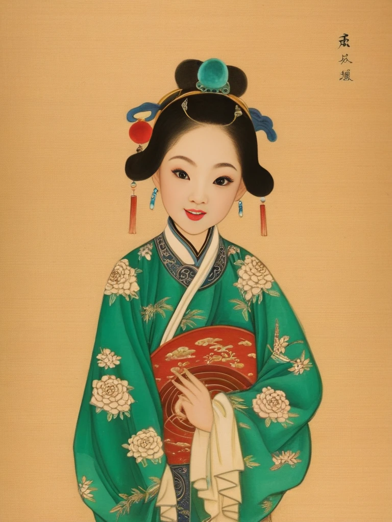 XCYP Fine art imitation,a girl,Chinese clothing,