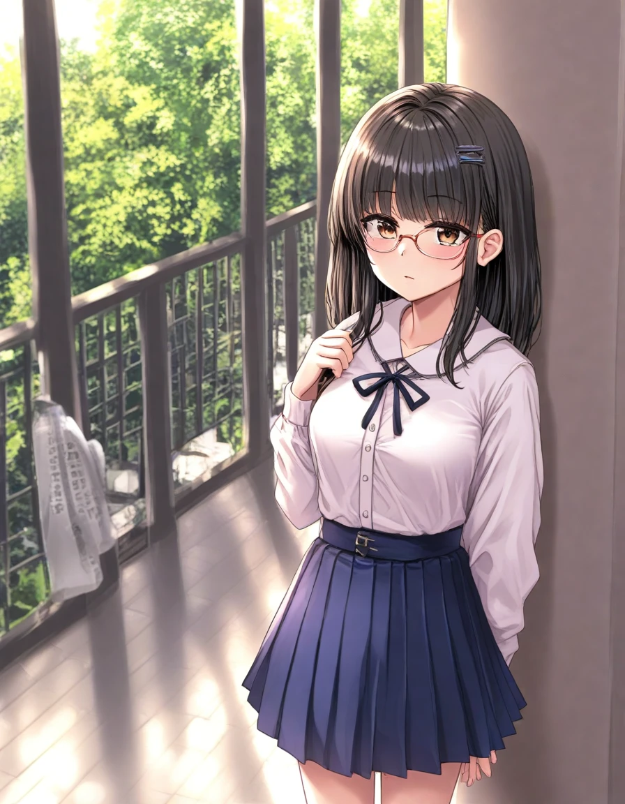 <lora:Hyper-SDXL-8steps-lora:1>, source_anime, score_9,1girl,school uniform,black long hair, glasses,
<lora:Anime_pat-000002:0.3>
 <lora:ClearHand-V2:1> <lora:Fixhands_anime_bdsqlsz_V1:1>
<lora:kamita_PONYXL:1>,