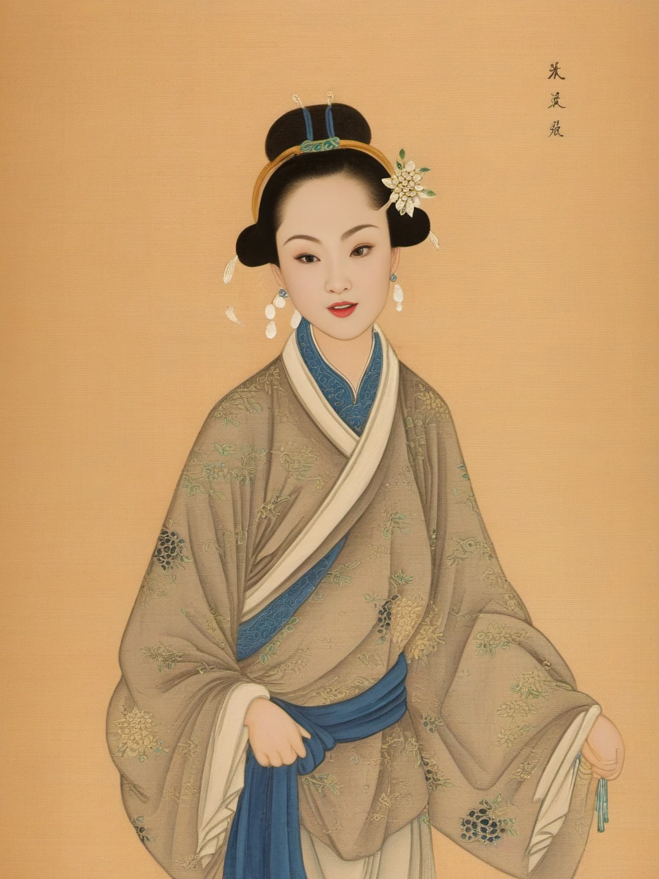 XCYP Fine art imitation,a girl,Chinese clothing,