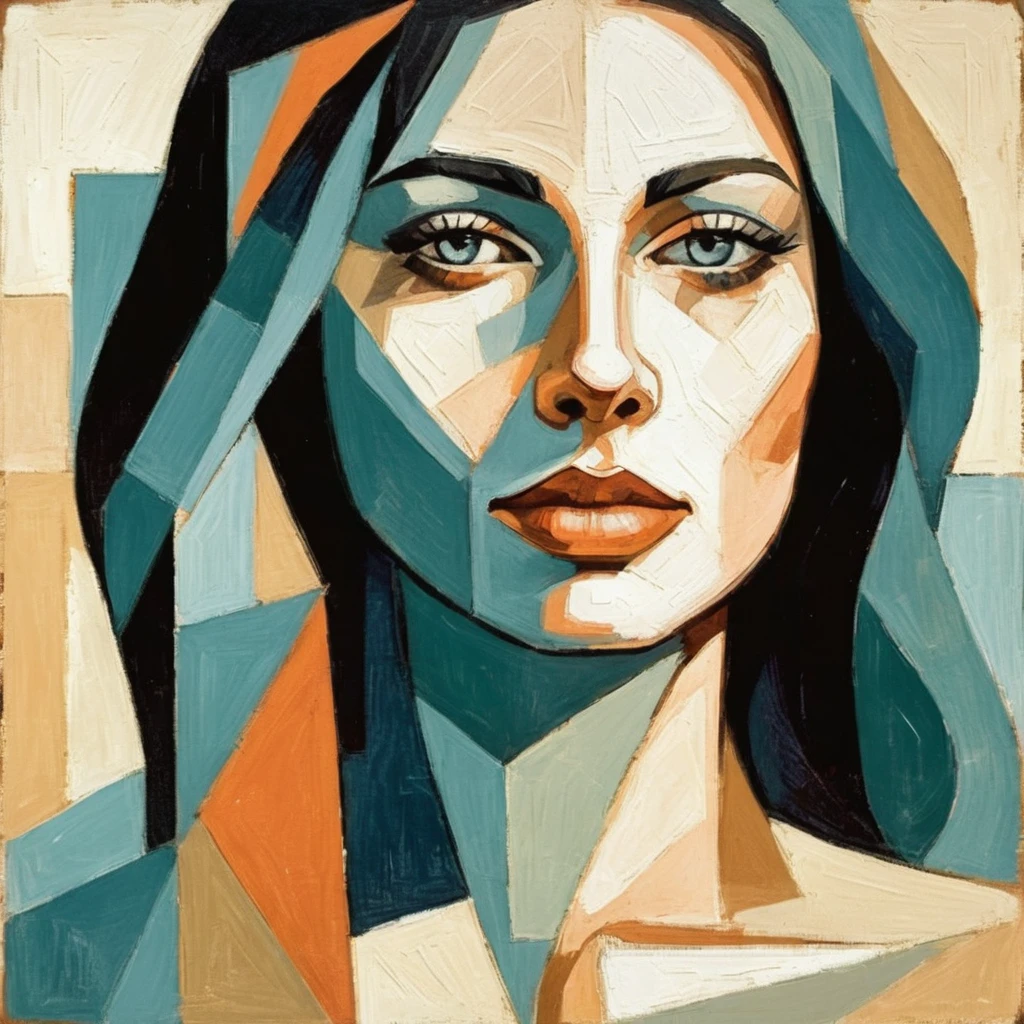 Picasso cubism art of a woman,subtle colors, minimalist, faint,  mxrobbie, <lora:marobbie_juggerX_standard_xl_11-mxrobbie-000058:1>