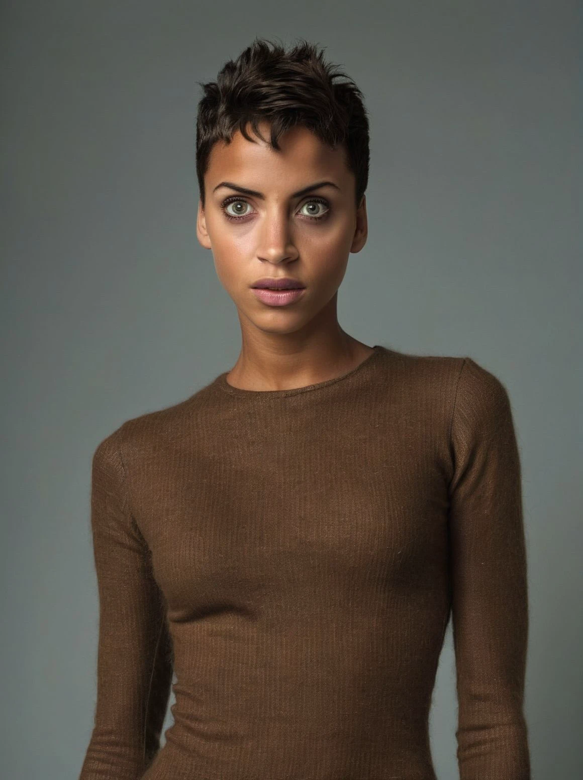 photo, realistic, irl, score_9, score_8_up, score_7_up, score_6_up, source_photo, rating_safe, noemieLenoir 1girl, 24 years old, full body portrait, dark skin, perfecteyes, brown eyes, dark hair, pixie hair, eye contact, astonished, blushed, aroused BREAK wearing wool dress BREAK Ishigaki tropical island
<lora:noemieLenoir:0.8> <lora:Noemie_Lenoir_for_everClearPony:0>