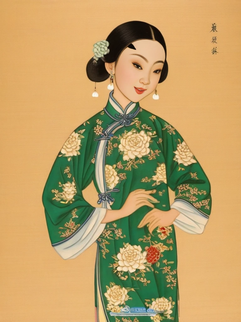 XCYP Fine art imitation,a girl,Chinese clothing,