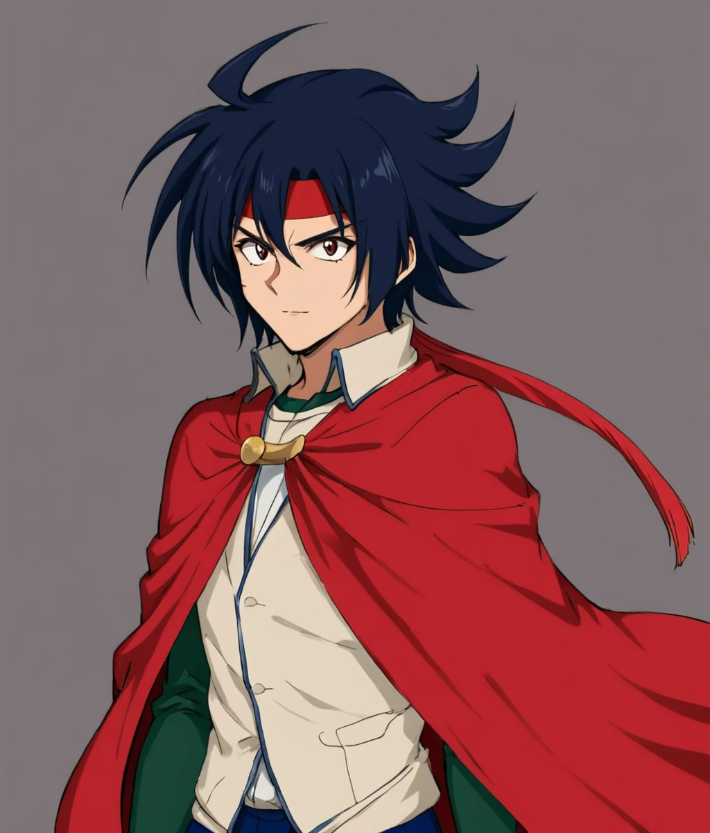 <lora:Domon_Kasshu_from_Mobile_Fighter_G_Gundam:1> domon kasshu, anime style, male, wearing red cape,
hd, high resolution, 4k, 8k, masterpiece
